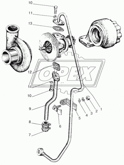 245-1118010-В Трубка (сталь) ф10; L=880 кругл.шт14/флянец С/И подвод.тракт;погруз;грейд.с дв.Д245,разн.изги ММЗ